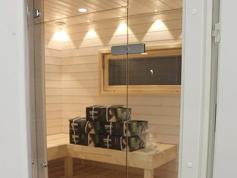 Man stretching his legs